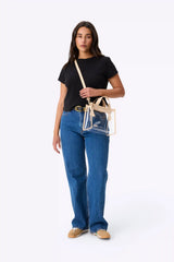 The Stadium Crossbody in Beige
